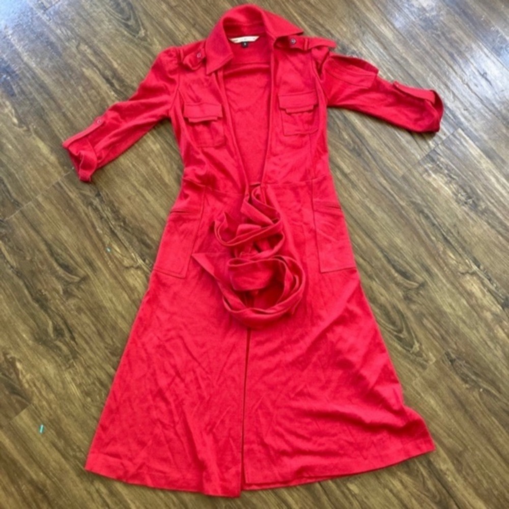 Diane Von Furstenberg Vibrant Red Wrap Dress Women’s Size 0 Designer Dress